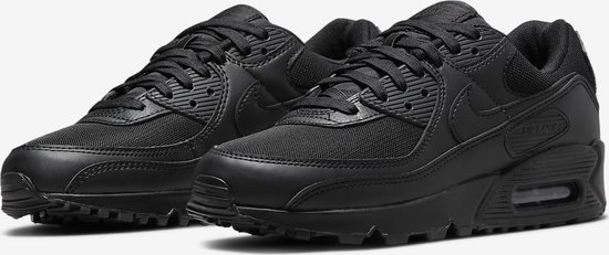 Nike Air Max 90 (W) - Triple Black - Dames Sneakers Schoenen Casual Zwart  DH8010-001 -... | bol.com
