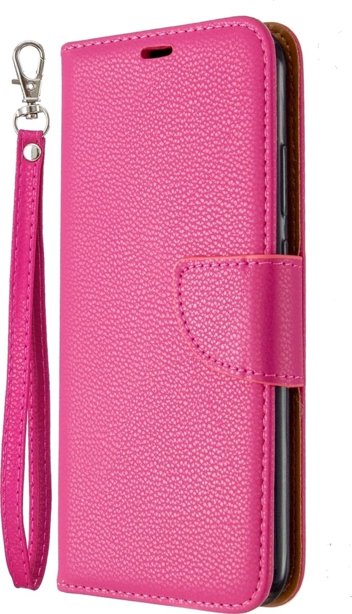 Mobigear Telefoonhoesje geschikt voor Huawei P40 Lite E Hoesje | Mobigear Excellent Bookcase Portemonnee | Pasjeshouder voor 2 Pasjes | Telefoonhoesje voor Pinpas / OV Kaart / Rijbewijs - Magenta