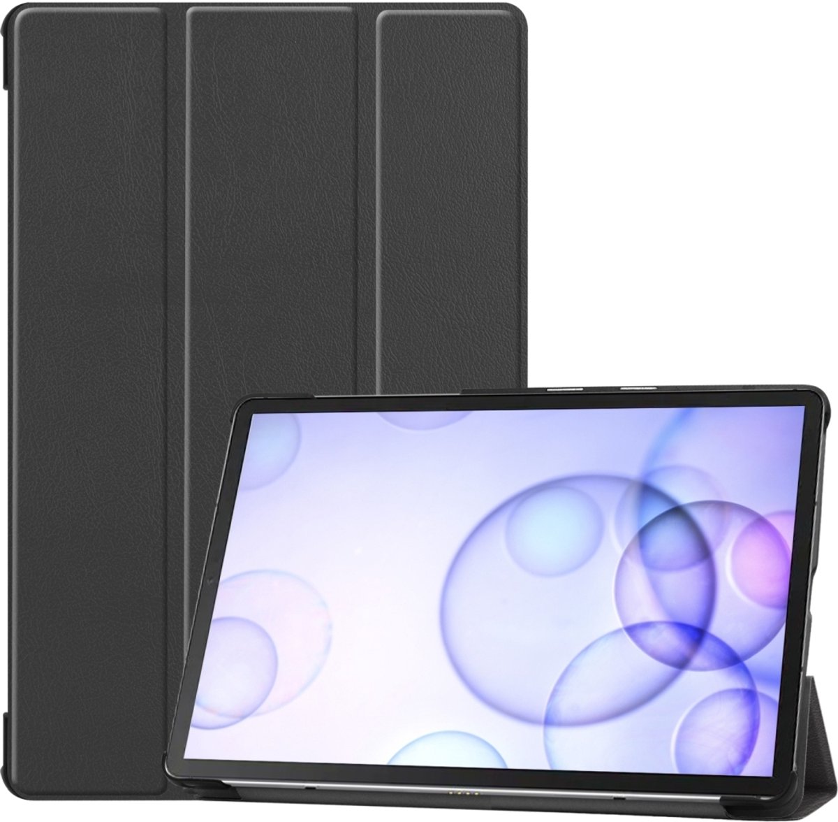 Mobigear Tablethoes geschikt voor Samsung Galaxy Tab S6 Hoes | Mobigear Tri-Fold Bookcase - Zwart