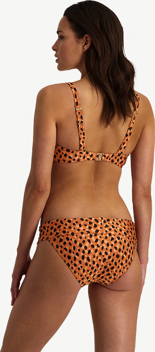 BEACH LIFE - leopard spots bandeau bikinitop - Oranje - Zwart — afbeelding 5