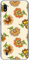 Samsung Galaxy A10 hoesje - Design - Bloemen - Retro - Vintage - Siliconen Telefoonhoesje