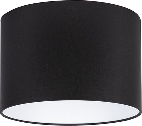 Uniqq Lampenkap stoffen zwart Ø 30 cm – 20 cm hoog