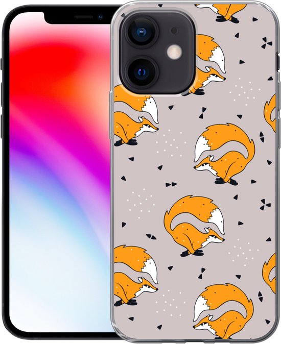 Coque iPhone 12 mini - Meiden - Renard - Animaux - Motifs - Coque de téléphone en Siliconen -