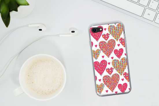 Coque iPhone SE 2020 - Fille - Coeur - Amour - Motifs - Coque de téléphone en Siliconen -