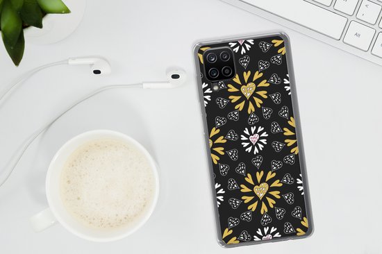 Coque Samsung Galaxy A12 - Fille - Coeur - Motifs - Fille - Kids - Enfants - Coque de téléphone en Siliconen