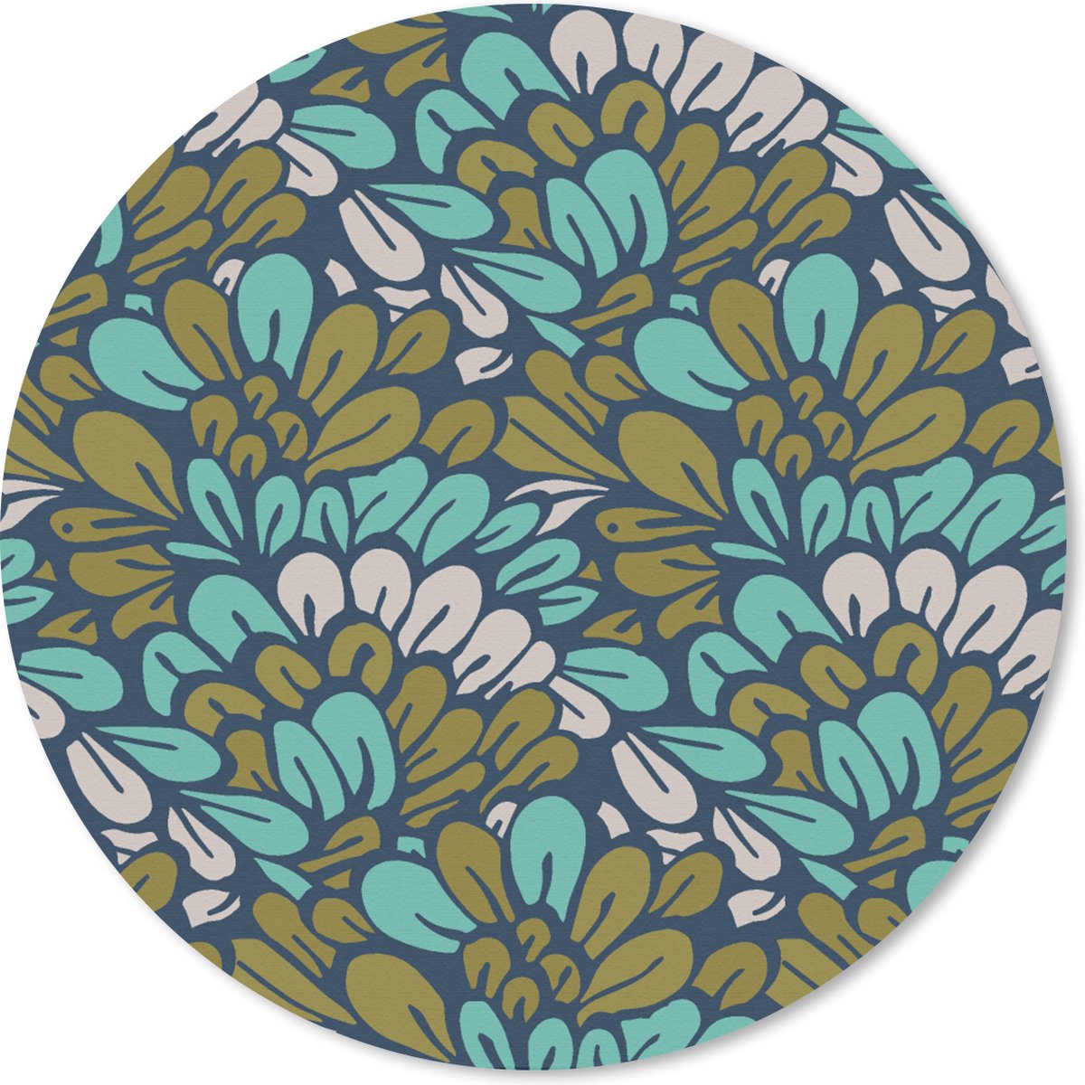 Muismat rond 50x50 cm - Mousepad Patronen - Jungle - Plant - Ronde muismatten
