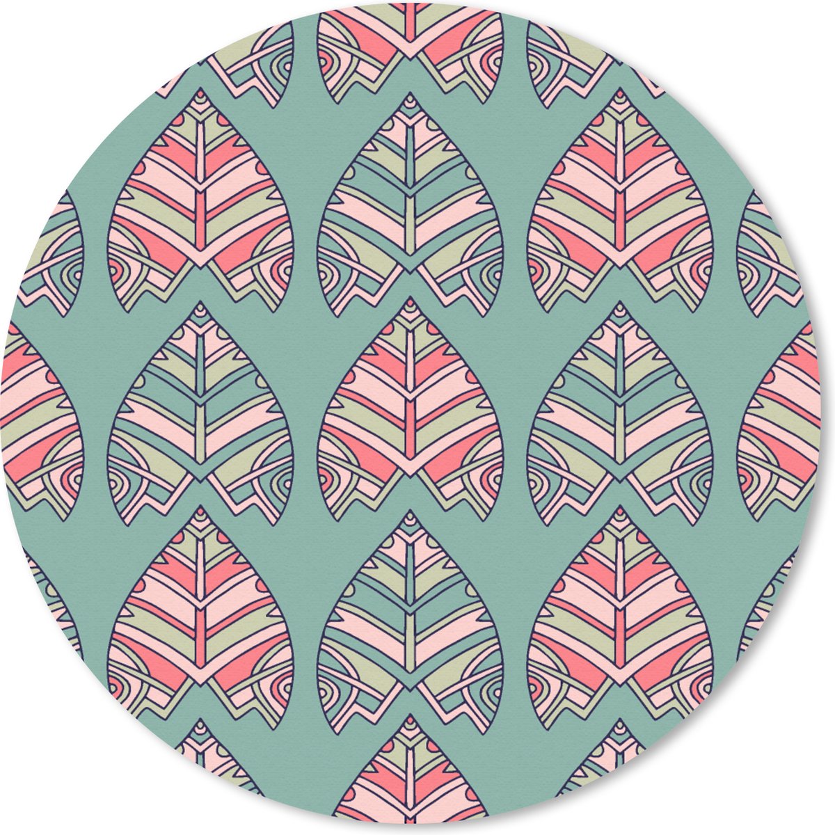 Muismat rond 30x30 cm - Mousepad Patronen - Tribal - Retro - Ronde muismatten