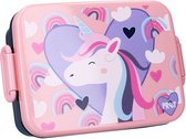 lunchbox Eat Drink Repeat eenhoorn 16 x 13 x 5 cm PP roze