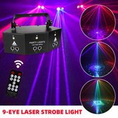 Discolamp - 9-oog - RGB - DMX - Afstandsbediening - Stage Strobe Light - Dj Led Laserlicht - Halloween - Kerst - Bar Party - Projetor - Woondecoratie