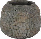 bloempot Kira 19,5 x 15 cm keramiek grijs