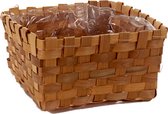 bloempot 24 x 24 x 13 cm riet naturel
