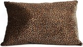 kussen luipaard Carola 40 x 60 x 16 cm textiel bruin