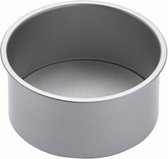 taartvorm 18 x 8,5 cm carbonstaal zilvergrijs