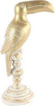 ornament Papegaai Rokus L 43,5 cm polysteen goud