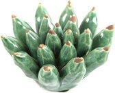 beeld vetplant Ruben 9 x 9 x 5 cm keramiek groen