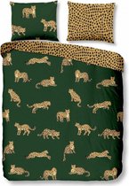 dekbedovertrek Leopards 240 x 220 cm katoen groen