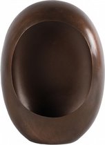 theelichthouder Eggy 11,5 x 29 cm staal bruin