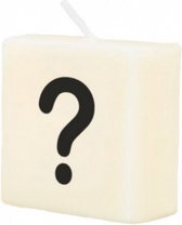 kaars symbool ? wax 2 x 4 cm zwart/wit