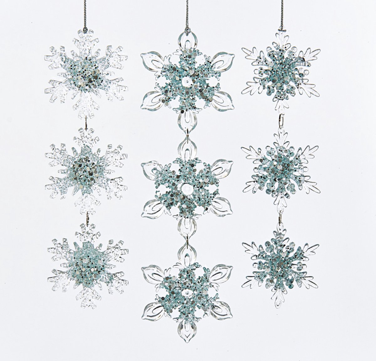 Acrylc Ice Blue Snowflake Ornament 8,2 inch Kurt S. AdlerKurt S. Adler