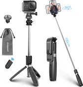 4 in 1 Selfie Stick Tripod voor Smartphone en Action Camera-360° Rotatie-Bluetooth Afstandsbediening-Selfiestick-Opvouwbare Tripod-100 cm-1 Meter-Vlog Statief-Monopod Selfiestick U