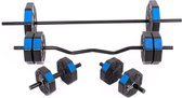 Vinyl Weight Set- 50 KG (150 cm) Straight Bar, (120 cm) Z Bar, Dumbbell Blue Cover