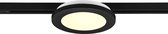 LED Railverlichting - Plafondlamp - Plafondverlichting - Trion Dual Camy - 2 Fase - 9W - Warm Wit 3000K - Dimbaar - Rond - Mat Zwart - Kunststof - BSE