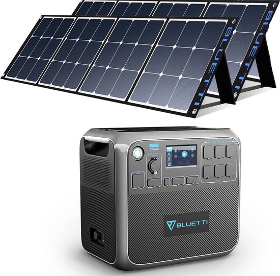Bluetti AC200P - Solar Power Station - Elektrische auto laadstation -  Powerbank 2000Wh... | bol