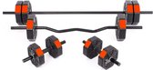 Vinyl Weight Set- 40 KG (150 cm) Straight Bar, (120 cm) Z Bar, Dumbbell Red Cover