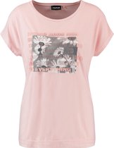 TAIFUN Dames T-shirt met laagjeseffect, EcoVero Blush gemustert-46