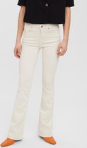 Vero Moda VMPEACHY MR FLARED J ECRU Dames Jeans - Maat M34