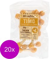 Timo Kipmunchy Kauwhalter - Hondensnacks - 20 x Kip 150 g