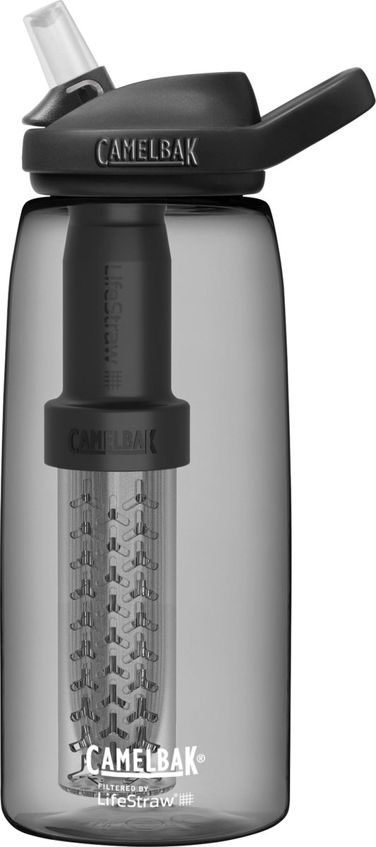 CamelBak Eddy+ filtered by LifeStraw - Drinkfles - 1 L - Antraciet (Charcoal)