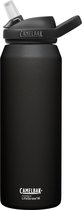 CamelBak Eddy+ Vacuum Insulated Drinkfles - 1 L - 100% Lekvrij - BPA-vrij - 2 Filtratiefasen - Vaatwasserbestendig - Waterfles - Vermindert Chloor en Lood - Zwart