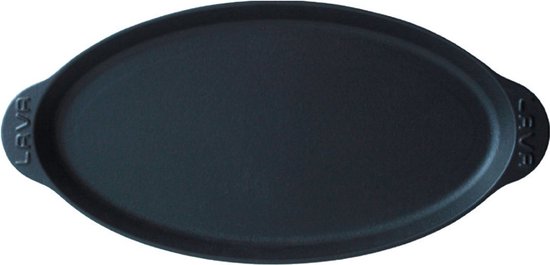 LAVA Cooking Visplateau met grepen - 295x155 mm - Mat zwart
