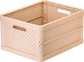 Vigar - vouwbare krat - boodschappenkrat - 32L - peach roze - Gerecycled plastic