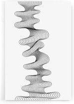 Walljar - Abstract Line Art III - Zwart wit poster