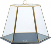 serveerstolp 31 x 27,5 x 25 cm leisteen/glas grijs