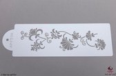 Bak het zelf Stencil - Luxe bloemen small - marsepein-fondant-taarten-hobby