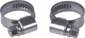 slangklemmen 10/15mm RVS zilver 90 mm 2 stuks