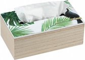 tissuehouder Tucan 24 x 14 cm hout groen