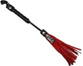 Rouge - BDSM - Mini Flogger - Leder van Hoge Kwaliteit - 26 cm - Zwart en Rood