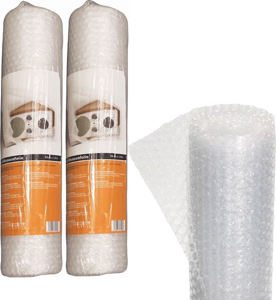 Noppenfolie - Bubbeltjesplastic - 5mtr x 40cm - 2 stuks
