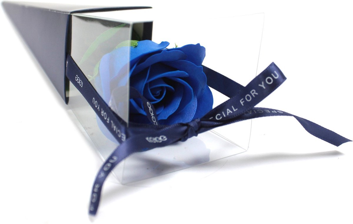 Zeep Roos - Blauwe Zeep Roos - 40x7x7cm
