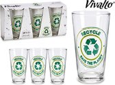 Vivalto - Set van 3 Recycle glazen - 31 cl