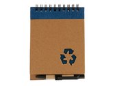 schrijfblok gelinieerd 10 x 13 cm wit/blauw 2-delig