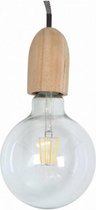 decoratieve lamp 12 cm E27 glas 40W bruin/wit