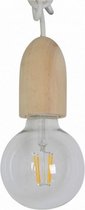 decoratieve lamp 8 cm E27 40W glas wit/bruin