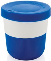 take-away beker 0,3 liter 8,6 cm ABS/siliconen blauw