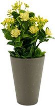 kunstplant 10 x 22 cm  grijs/groen/geel