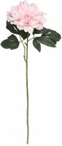 kunstbloem dahlia 20 x 25 x 74 cm roze/wit